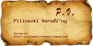 Pilinszki Versény névjegykártya